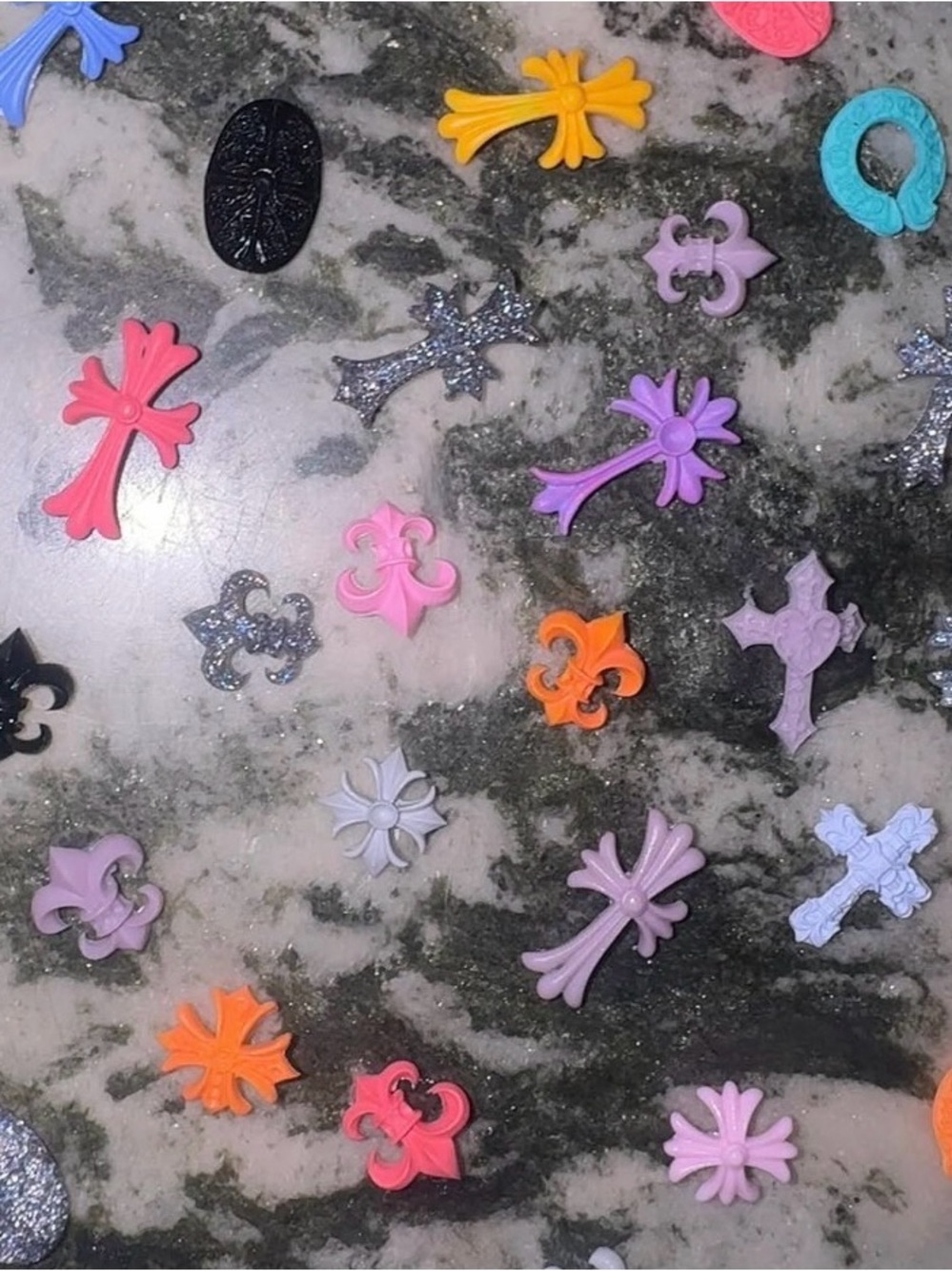 Mixed Color Random Handmade 3D 24pcs nail design